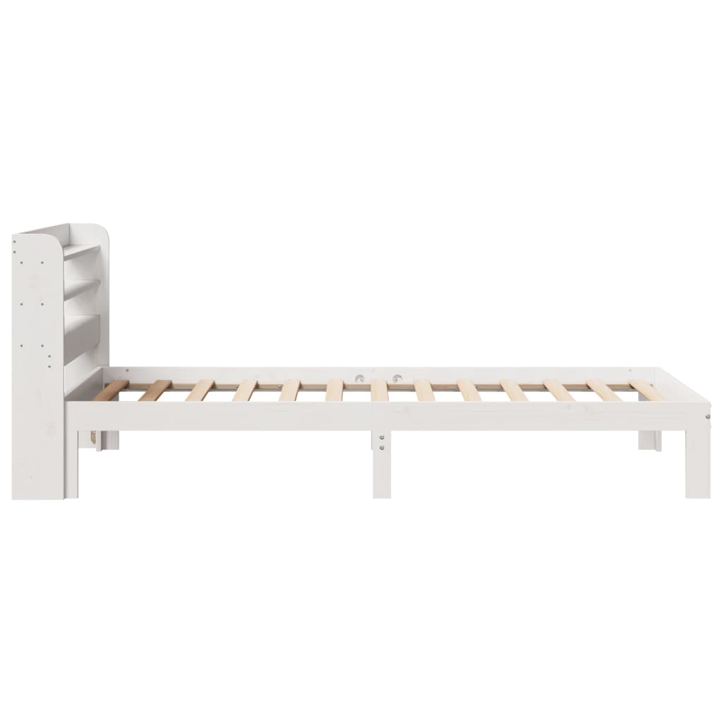 vidaXL Estructura de cama con cabecero sin colchón blanco 90x190 cm