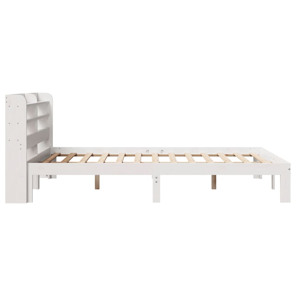 vidaXL Estructura de cama con cabecero sin colchón blanco 140x190 cm