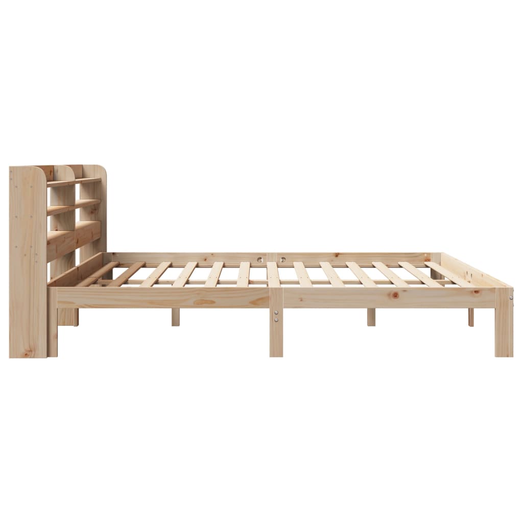 vidaXL Estructura de cama con cabecero madera maciza pino 180x200 cm