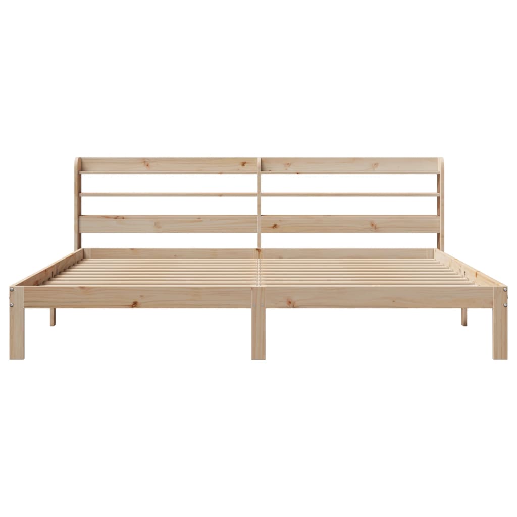 vidaXL Estructura de cama con cabecero madera maciza de pino 200x200cm