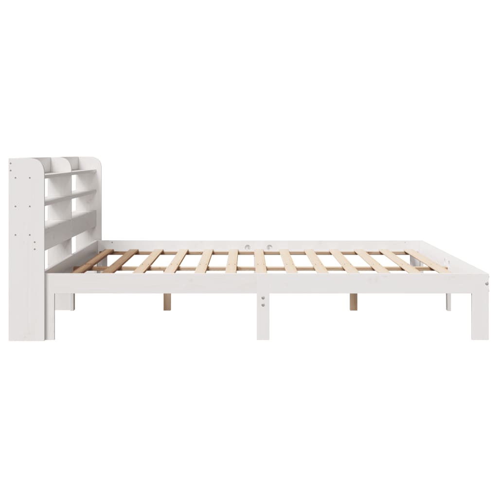 vidaXL Estructura de cama con cabecero sin colchón blanco 200x200 cm