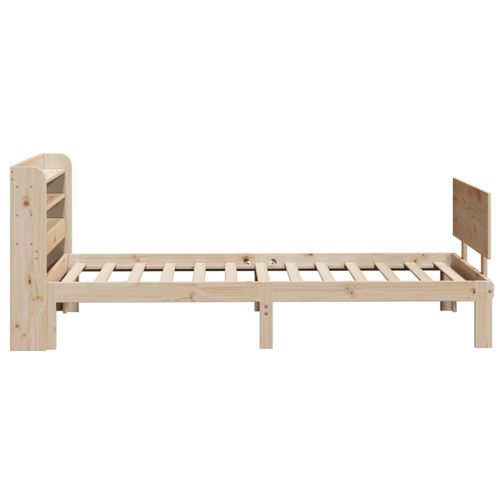 vidaXL Estructura de cama con cabecero madera maciza pino 75x190 cm