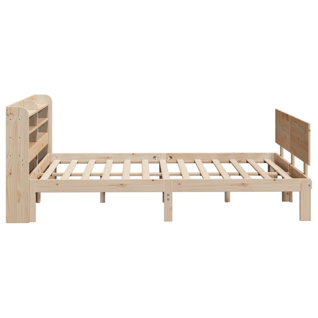 vidaXL Estructura de cama con cabecero madera maciza pino 120x190 cm