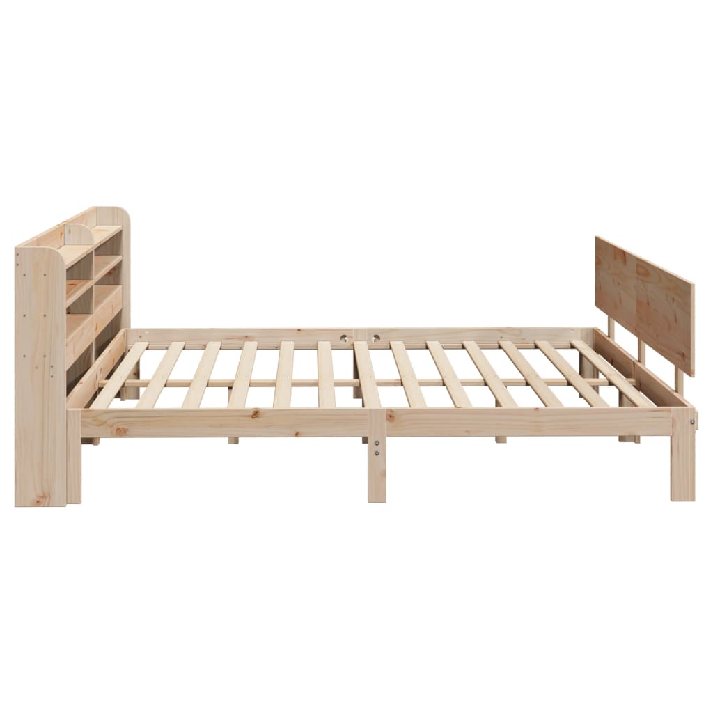 vidaXL Estructura de cama con cabecero madera maciza pino 180x200 cm