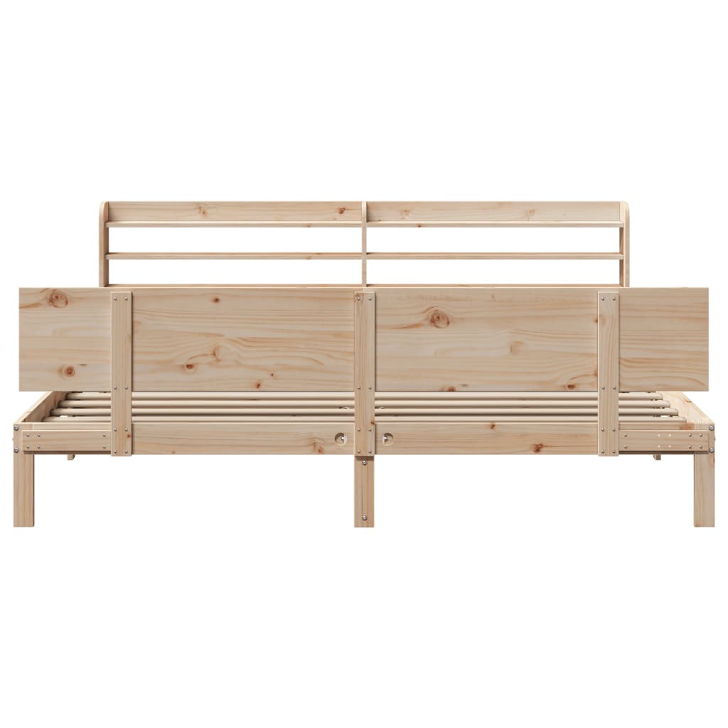 vidaXL Estructura de cama con cabecero madera maciza de pino 200x200cm