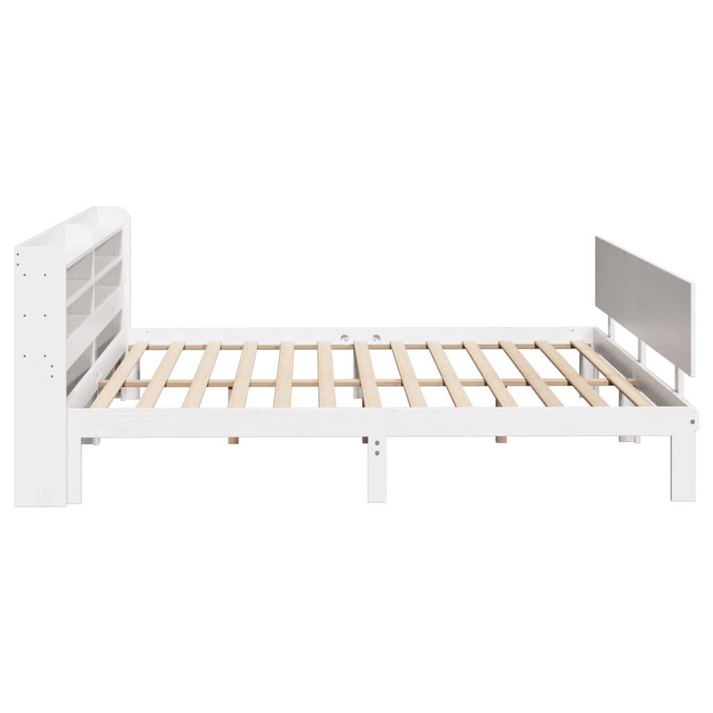 vidaXL Estructura de cama con cabecero sin colchón blanco 200x200 cm