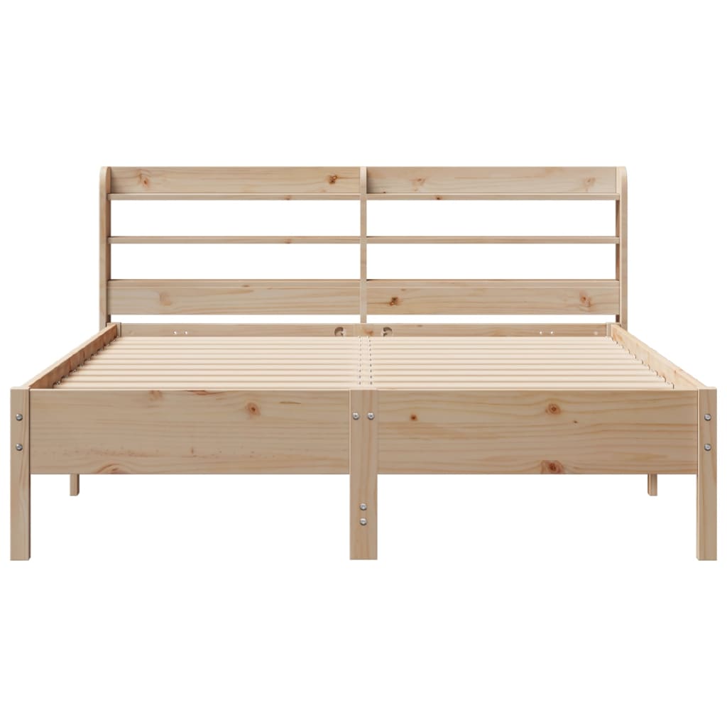 vidaXL Estructura de cama sin colchón madera de pino blanco 150x200 cm