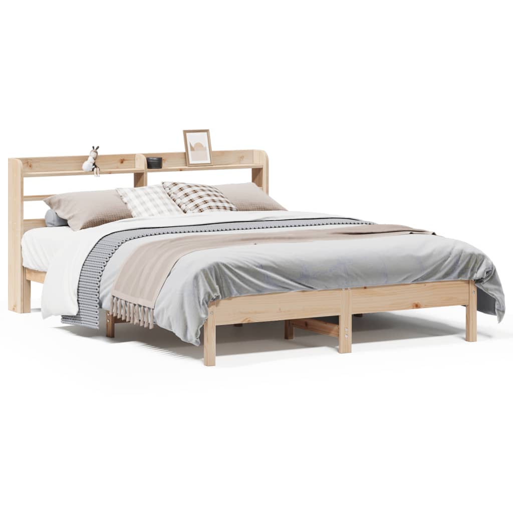 vidaXL Estructura de cama sin colchón madera de pino blanca 140x200 cm