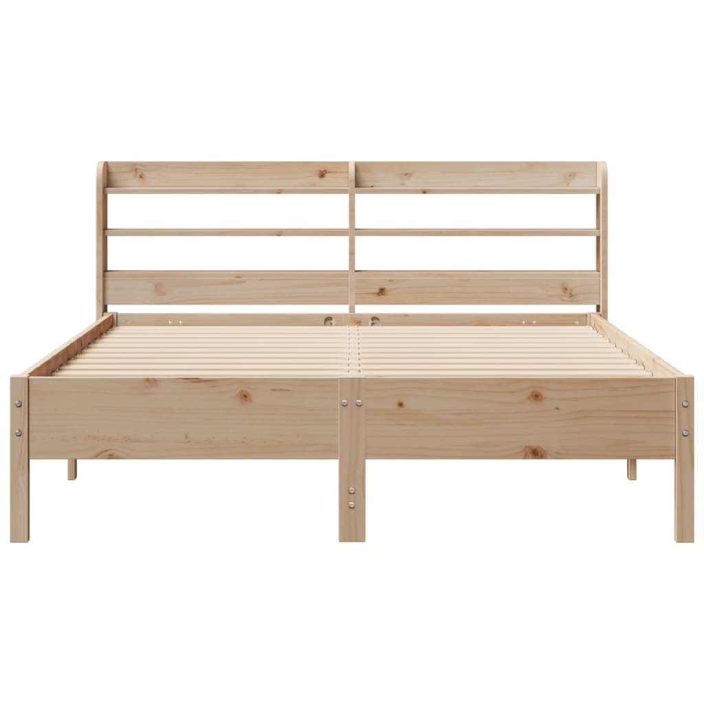 vidaXL Estructura de cama sin colchón madera de pino blanca 140x200 cm