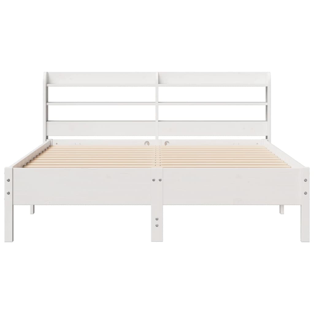 vidaXL Estructura de cama sin colchón madera de pino blanca 140x200 cm