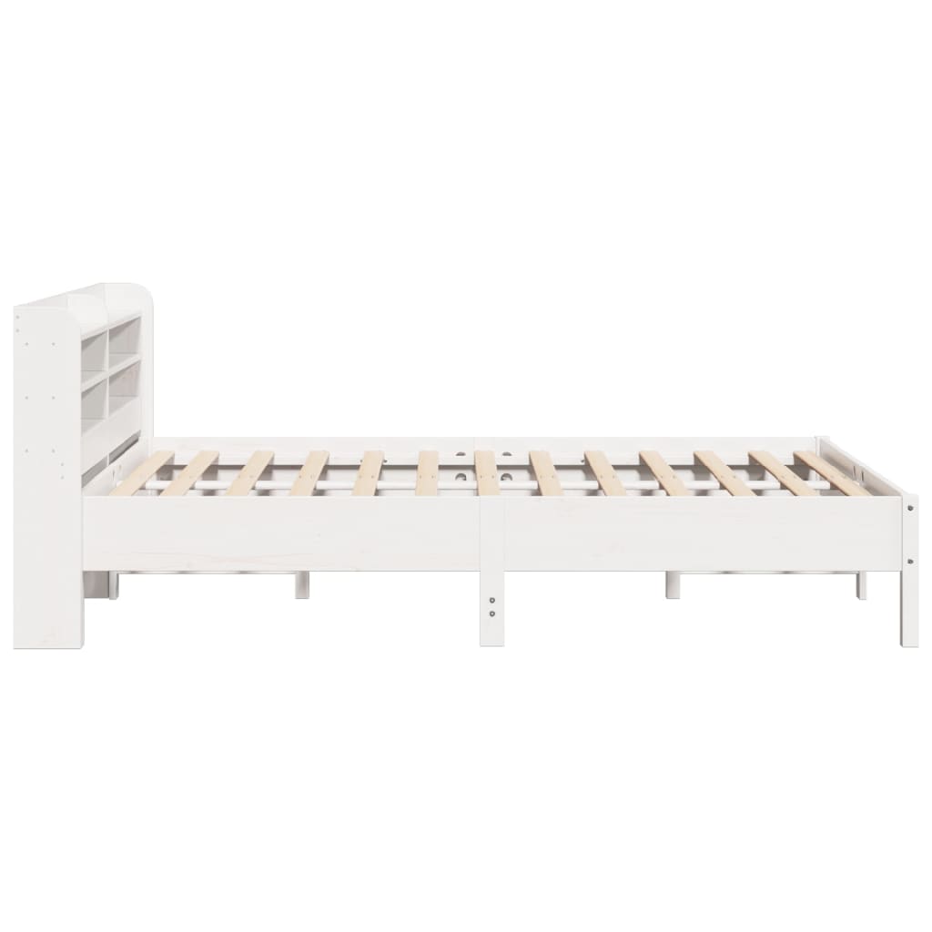 vidaXL Estructura de cama sin colchón madera de pino blanca 140x200 cm