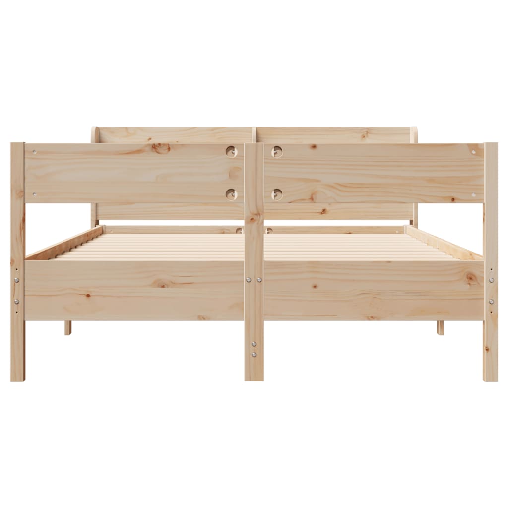 vidaXL Estructura de cama sin colchón madera de pino blanco 150x200 cm