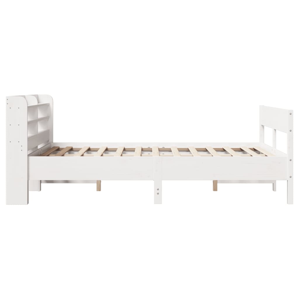 vidaXL Estructura de cama sin colchón madera de pino blanca 140x200 cm