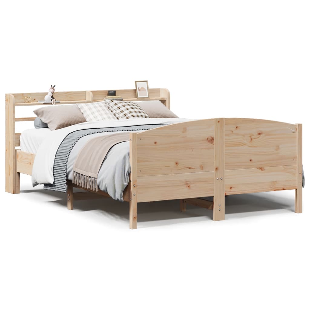 vidaXL Estructura de cama sin colchón madera de pino blanco 150x200 cm