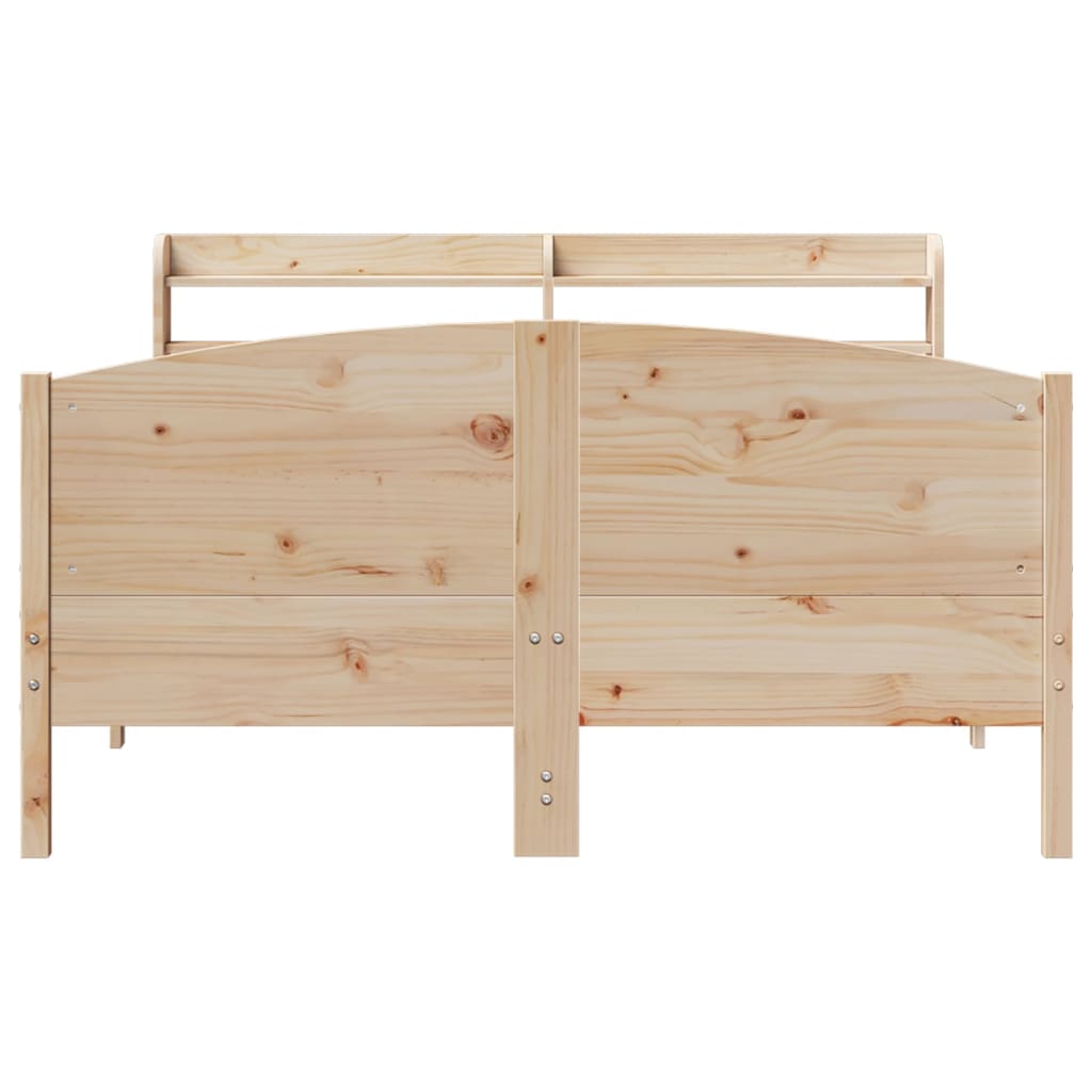 vidaXL Estructura de cama sin colchón madera de pino blanco 150x200 cm