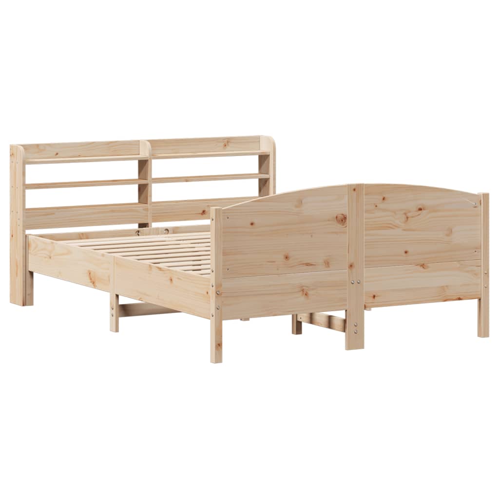 vidaXL Estructura de cama sin colchón madera de pino blanca 140x200 cm