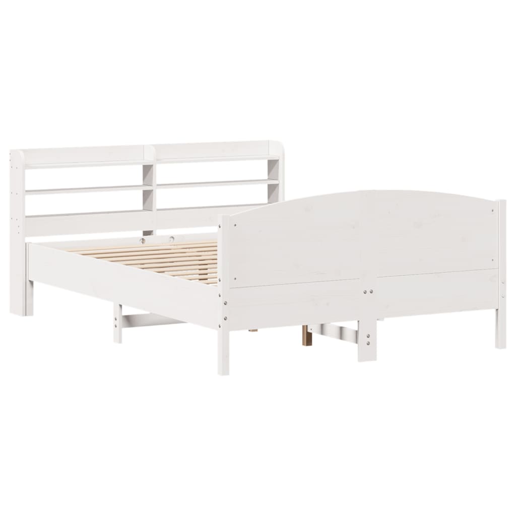 vidaXL Estructura de cama sin colchón madera de pino blanca 140x200 cm