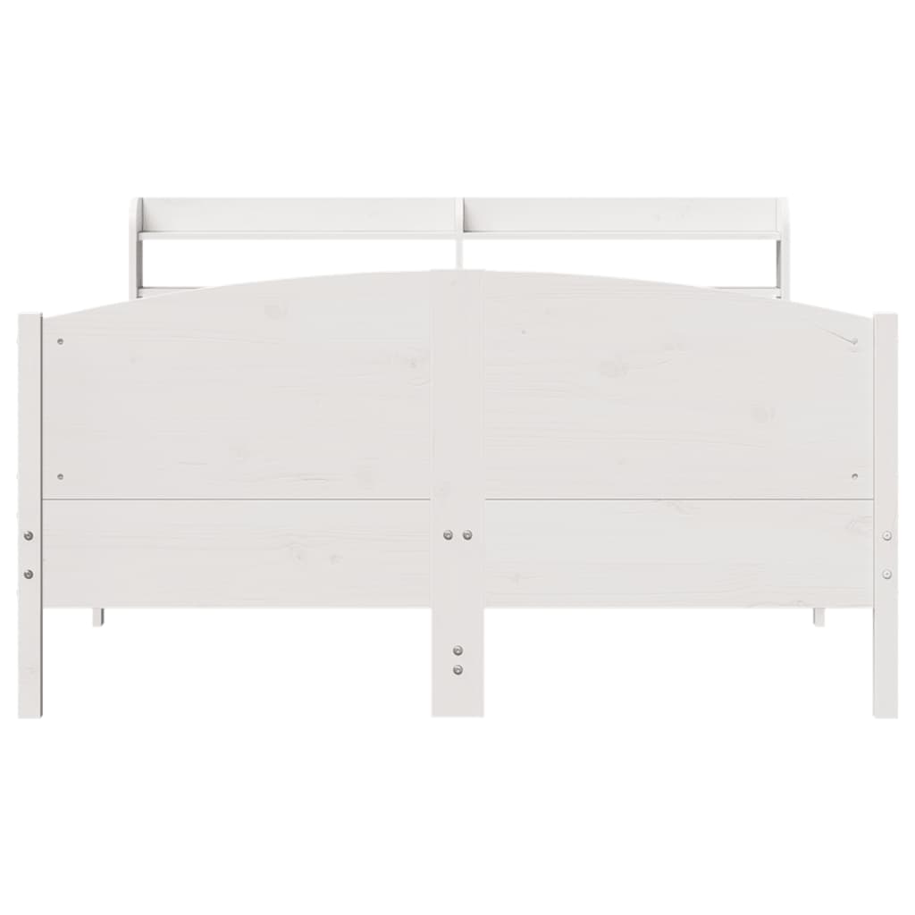 vidaXL Estructura de cama sin colchón madera de pino blanca 140x200 cm