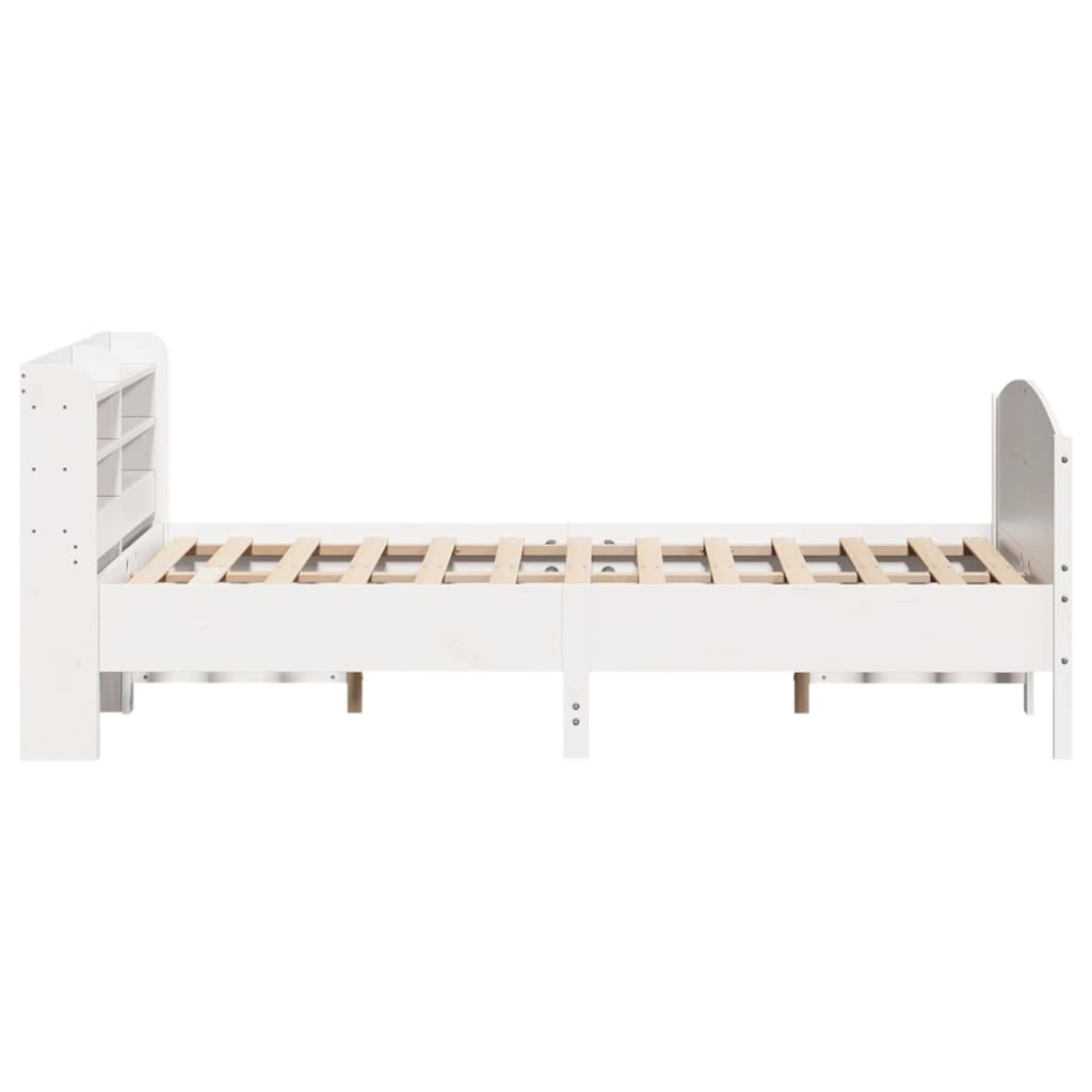 vidaXL Estructura de cama sin colchón madera de pino blanca 140x200 cm