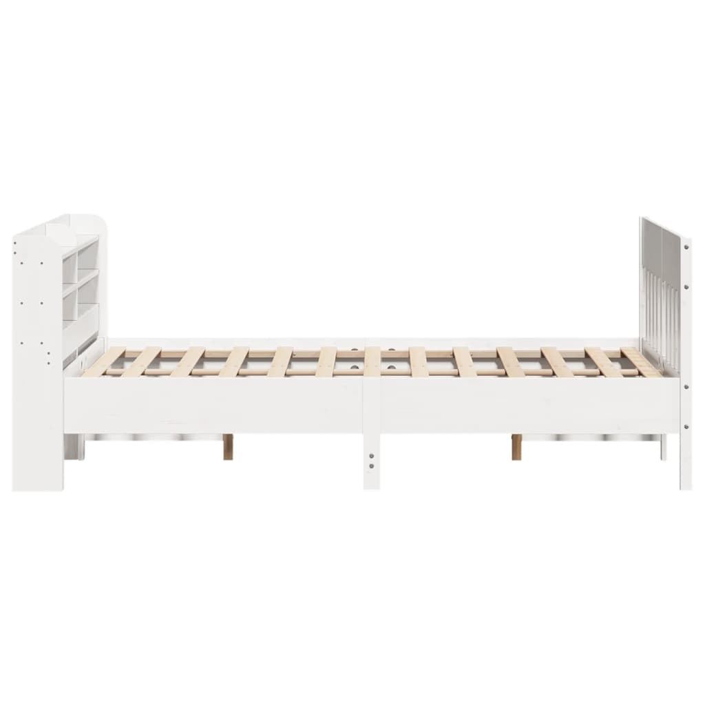 vidaXL Estructura de cama sin colchón madera de pino blanca 140x200 cm