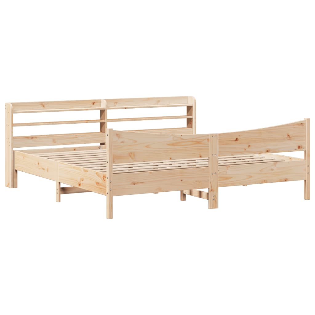 vidaXL Estructura de cama con cabecero madera maciza de pino 200x200cm