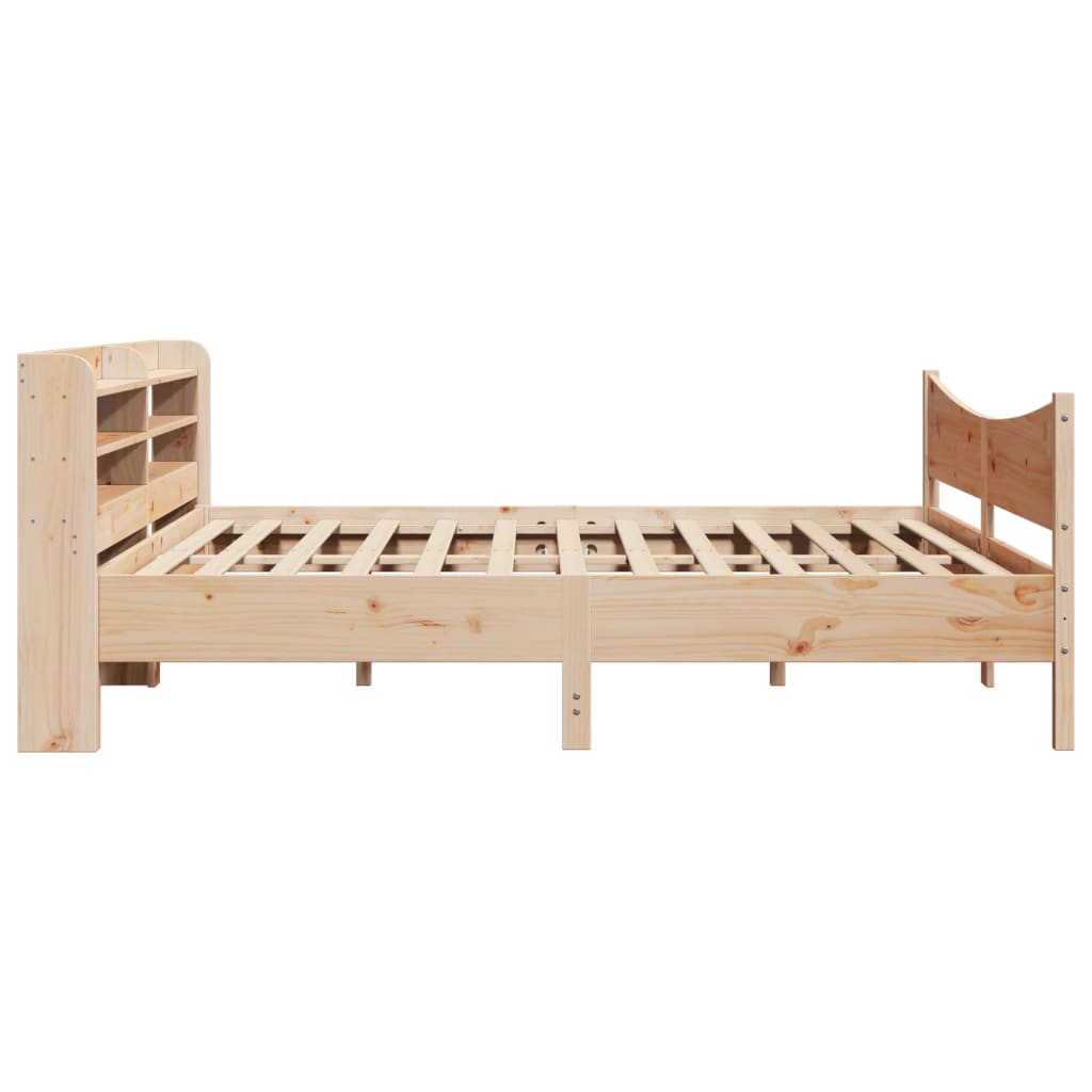 vidaXL Estructura de cama con cabecero madera maciza pino 180x200 cm