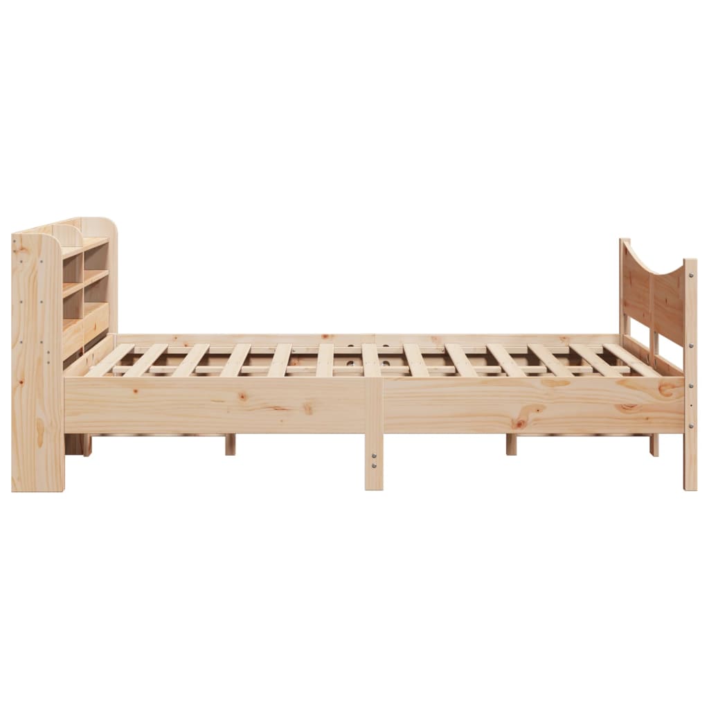 vidaXL Estructura de cama con cabecero madera maciza pino 160x200 cm