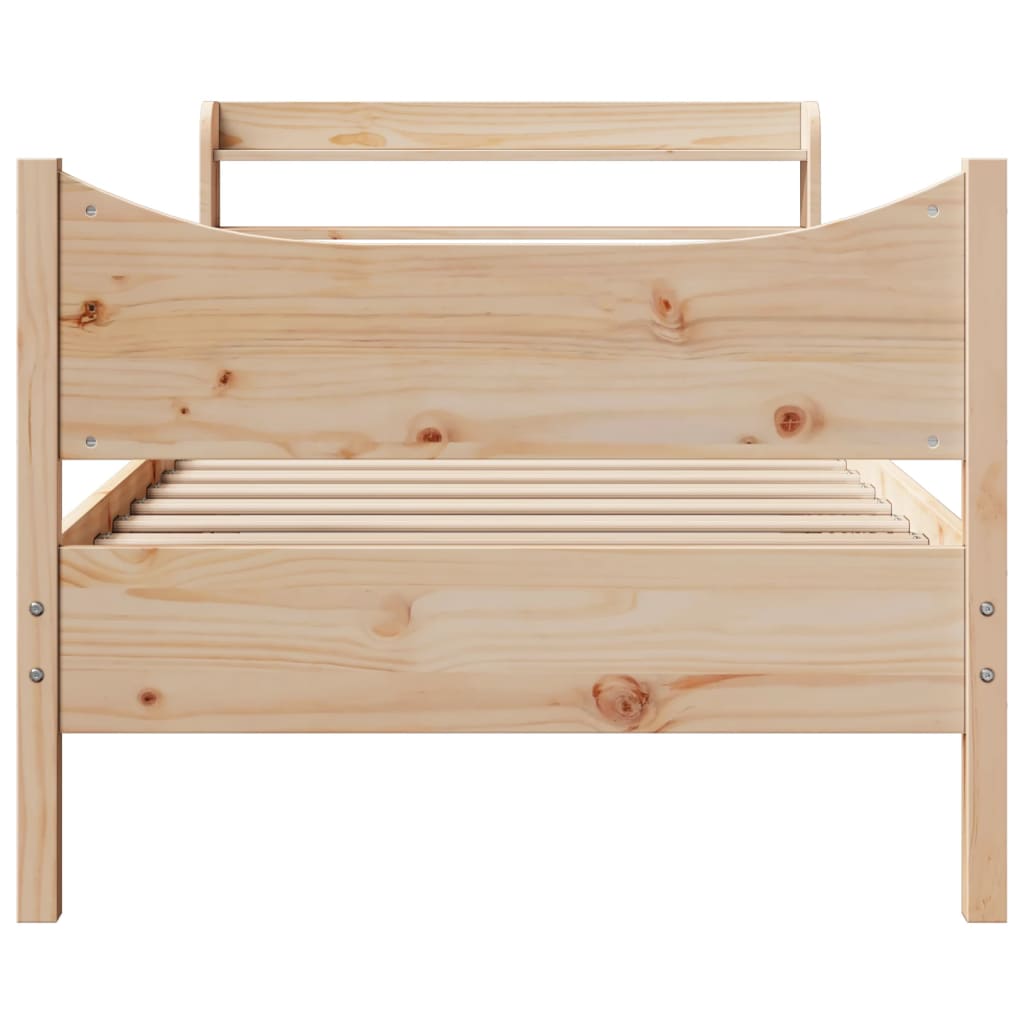 vidaXL Estructura de cama con cabecero madera maciza pino 100x200 cm