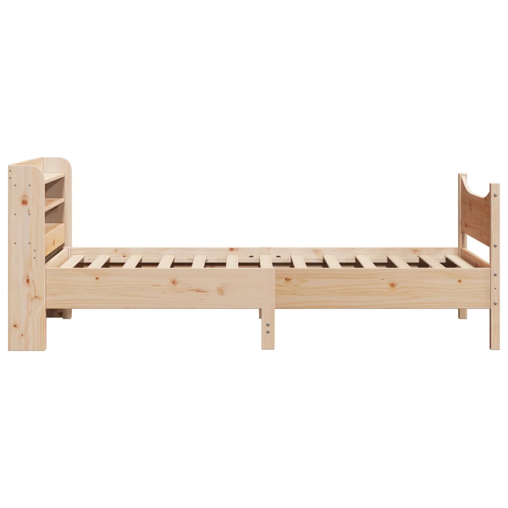 vidaXL Estructura de cama con cabecero madera maciza pino 100x200 cm