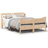 vidaXL Estructura de cama con cabecero madera maciza pino 135x190 cm