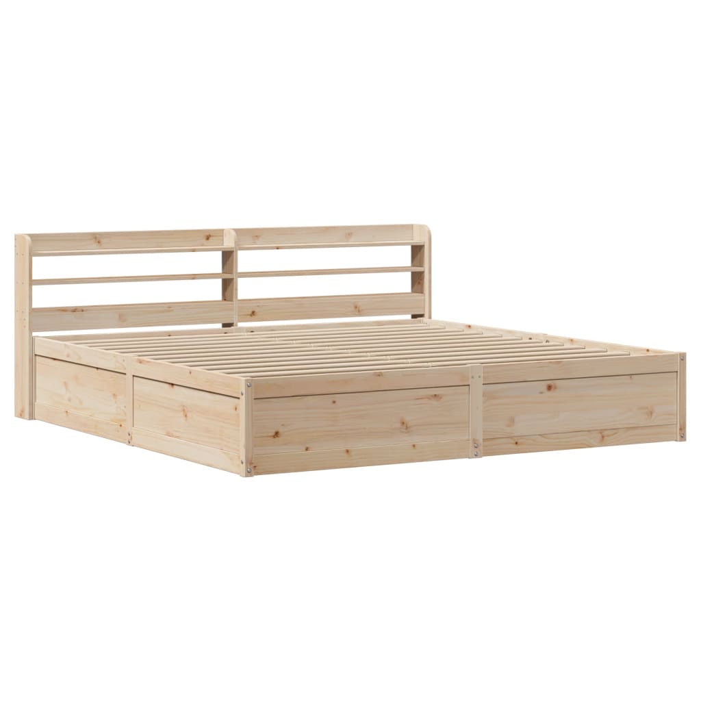 vidaXL Estructura de cama con cabecero madera maciza de pino 200x200cm