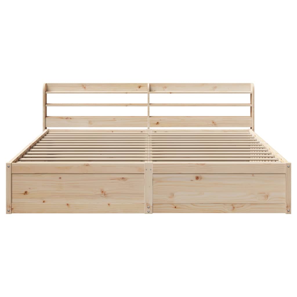 vidaXL Estructura de cama con cabecero madera maciza de pino 200x200cm