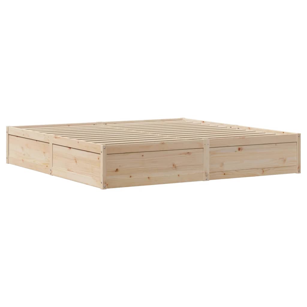 vidaXL Estructura de cama con cabecero madera maciza de pino 200x200cm