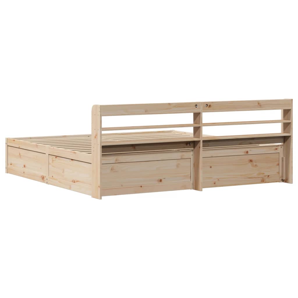 vidaXL Estructura de cama con cabecero madera maciza de pino 200x200cm