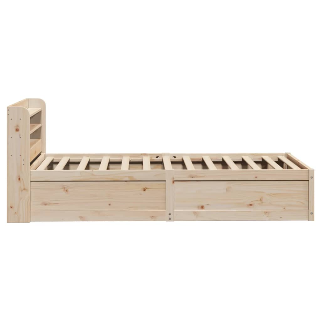 vidaXL Estructura de cama con cabecero madera maciza de pino 90x200 cm