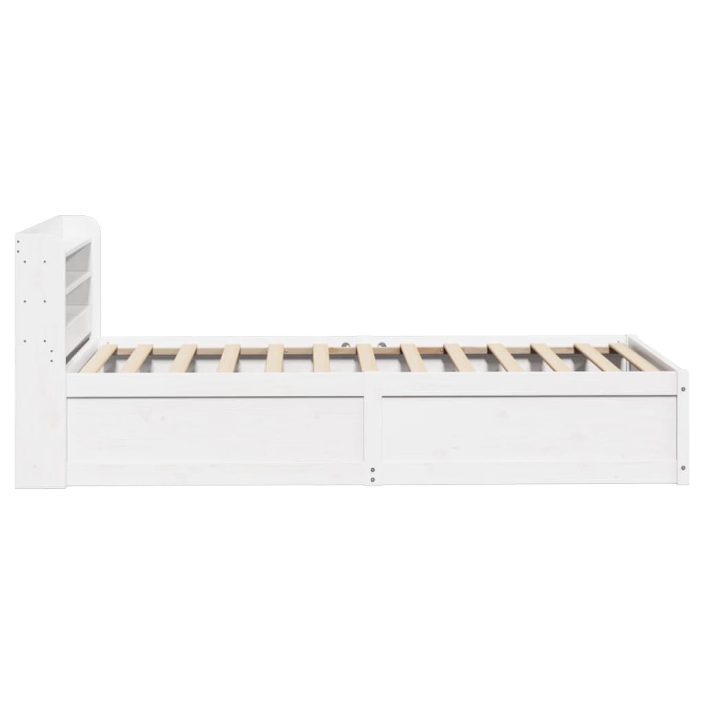 vidaXL Estructura de cama con cabecero madera de pino blanca 90x200 cm