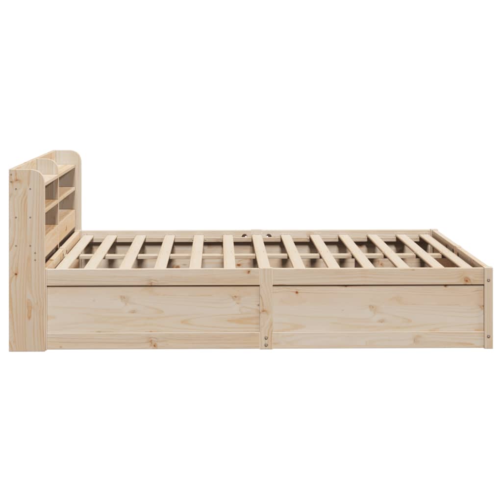 vidaXL Estructura de cama con cabecero madera maciza pino 135x190 cm