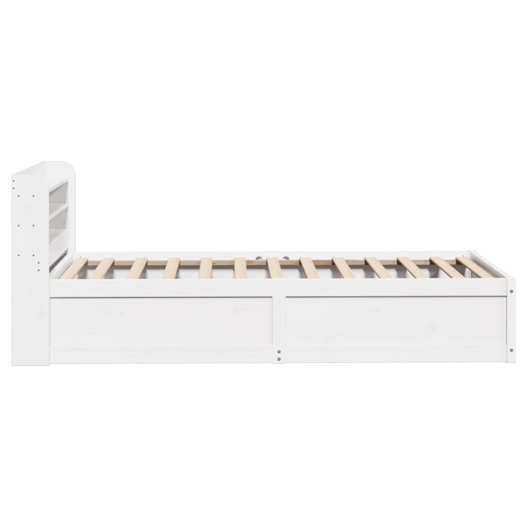 vidaXL Estructura de cama con cabecero madera pino blanco 90x190 cm