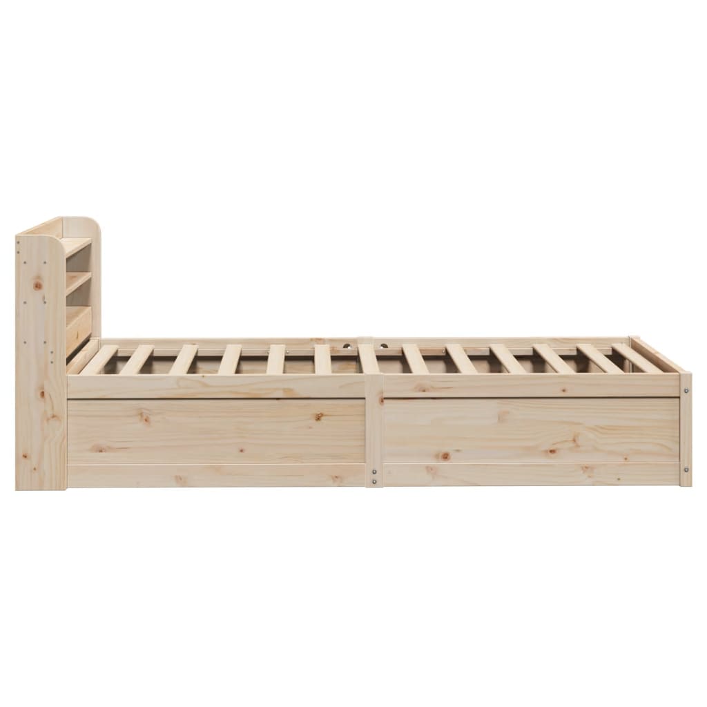 vidaXL Estructura de cama con cabecero madera maciza pino 75x190 cm