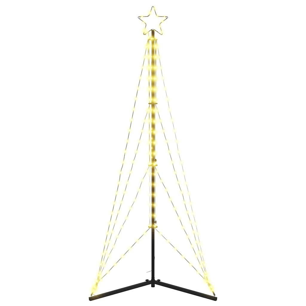 vidaXL Luces para árbol de Navidad 363 LEDs blanco cálido 182 cm