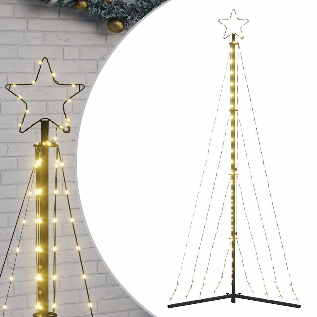 vidaXL Luces para árbol de Navidad 339 LEDs blanco cálido 182 cm