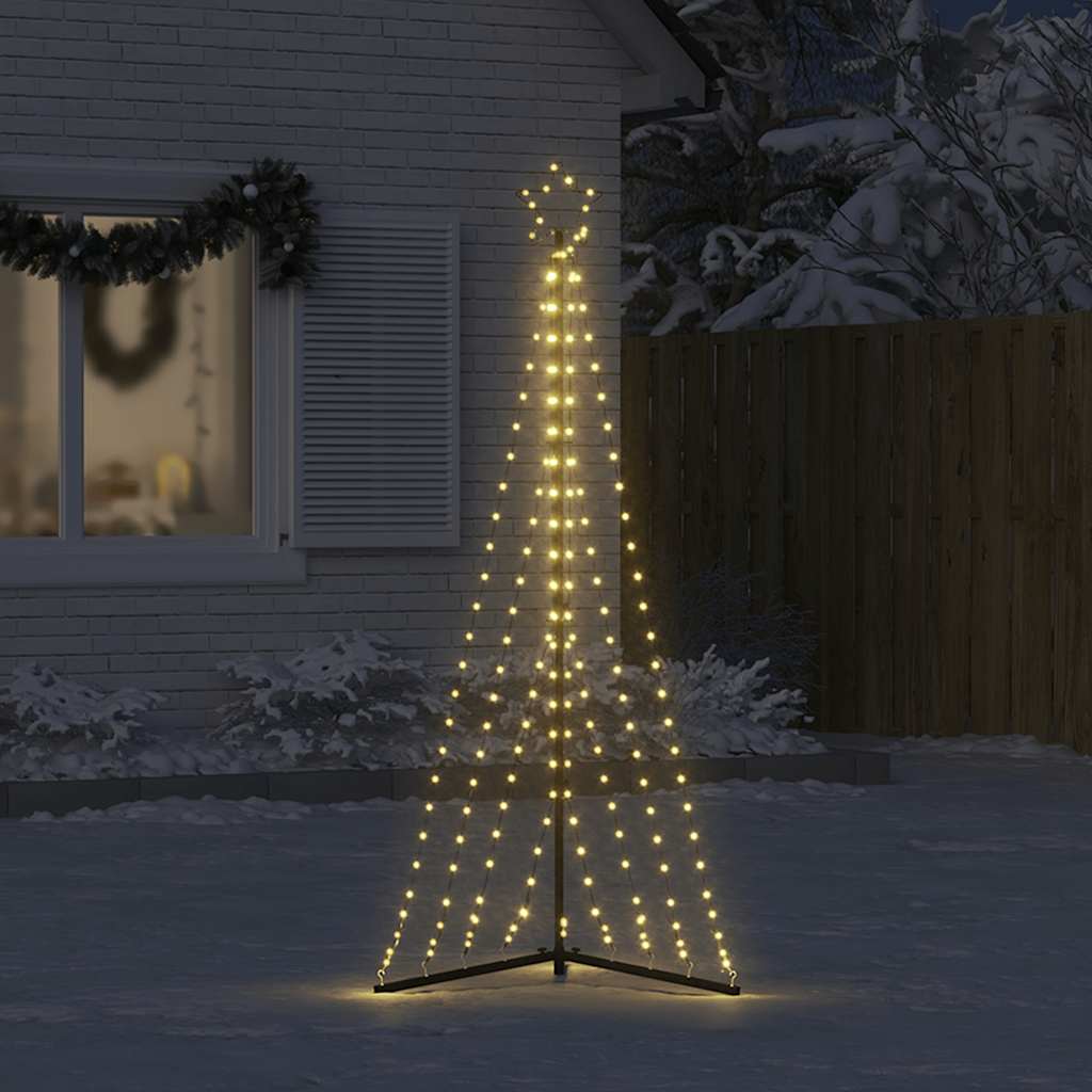 vidaXL Luces para árbol de Navidad 339 LEDs blanco cálido 182 cm