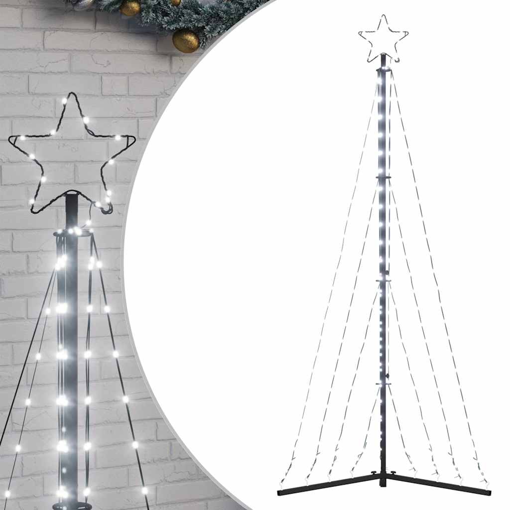 vidaXL Luces para árbol de Navidad 339 LEDs blanco frío 182 cm