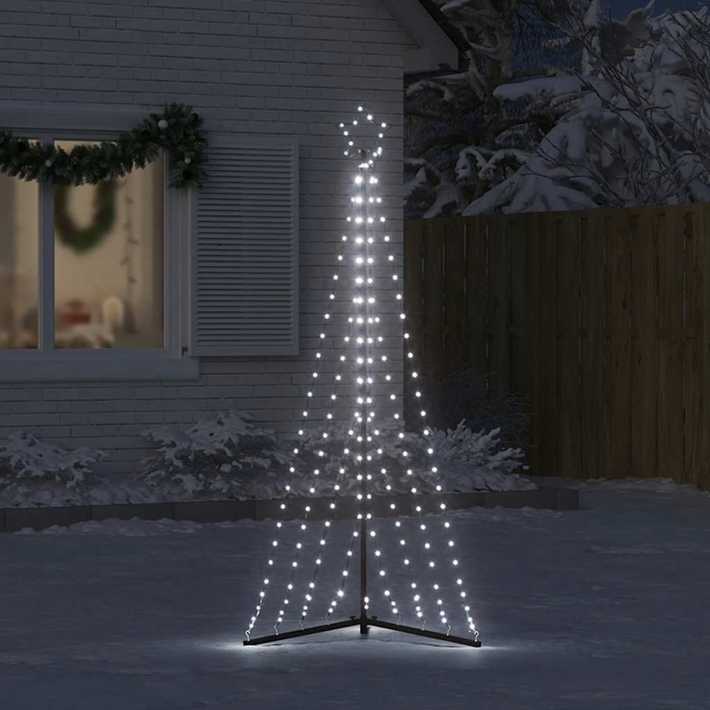 vidaXL Luces para árbol de Navidad 339 LEDs blanco frío 182 cm