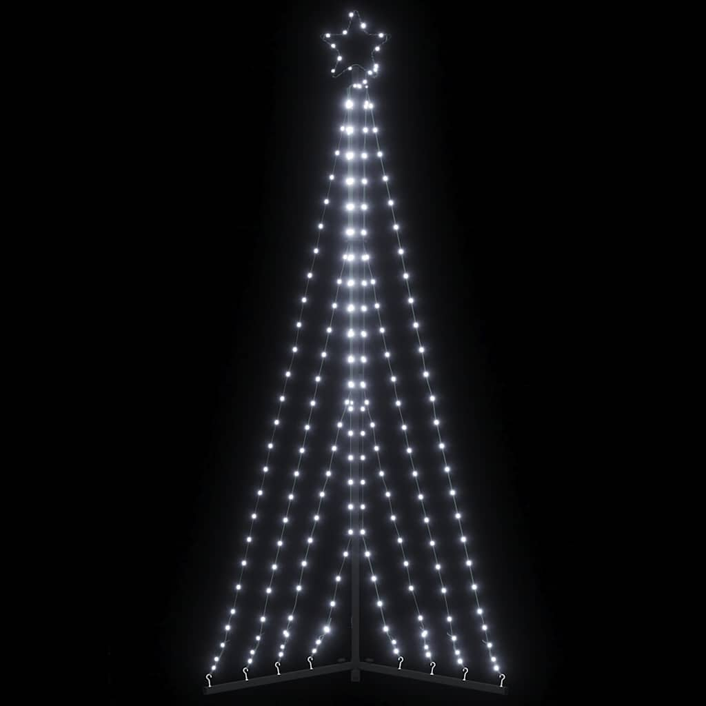 vidaXL Luces para árbol de Navidad 339 LEDs blanco frío 182 cm