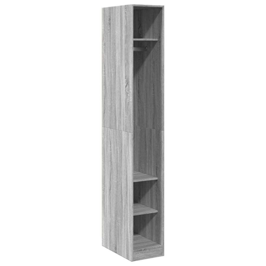 vidaXL Armario de madera de ingeniería gris Sonoma 30x50x200 cm