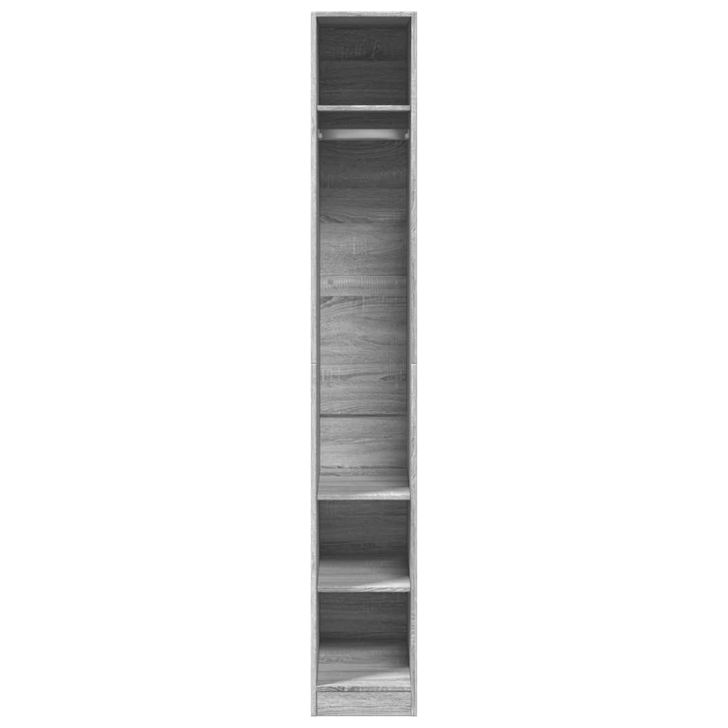 vidaXL Armario de madera de ingeniería gris Sonoma 30x50x200 cm