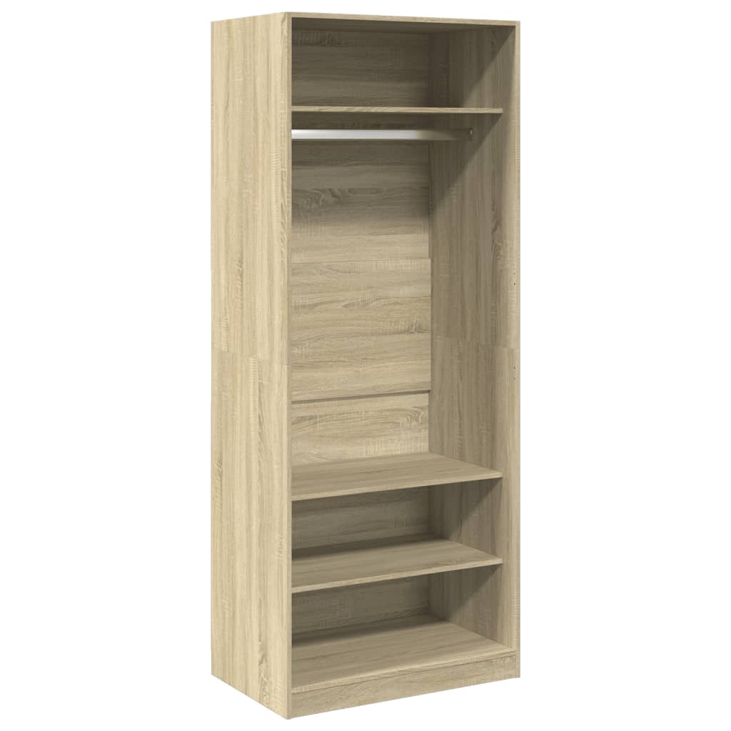 vidaXL Armario de madera de ingeniería roble Sonoma 80x50x200 cm