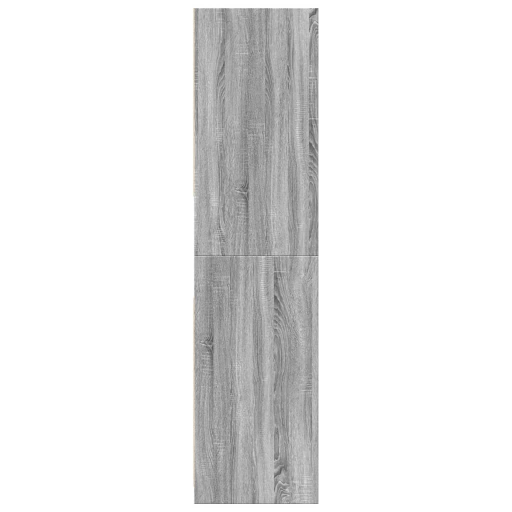 vidaXL Armario de madera de ingeniería gris Sonoma 80x50x200 cm