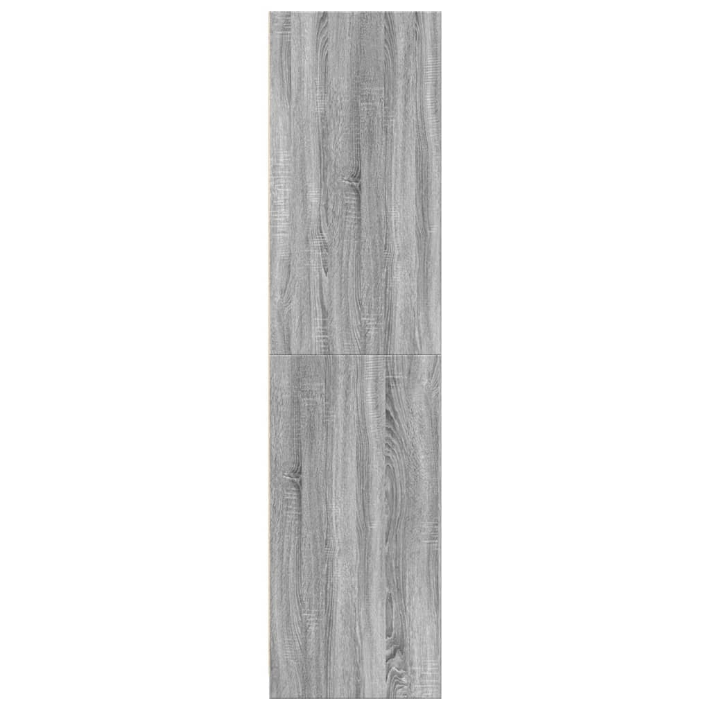 vidaXL Armario de madera de ingeniería gris Sonoma 30x50x200 cm